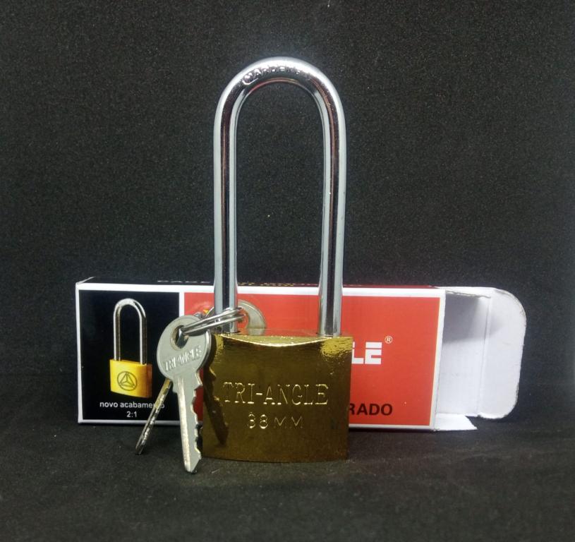 Cadeado Dourado Longo 38Lmm Tri-Angle