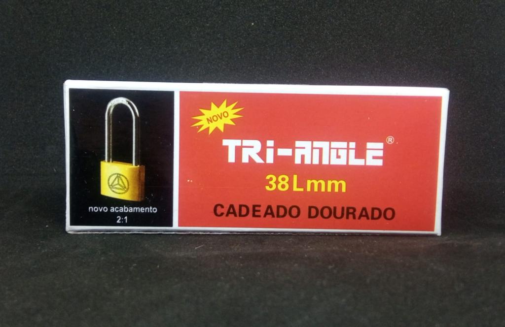 Cadeado Dourado Longo 38Lmm Tri-Angle