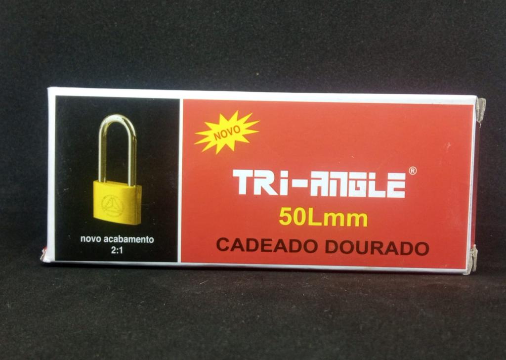 Cadeado Dourado Longo 50Lmm Tri-Angle