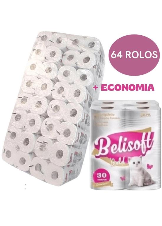 PAPEL HIGIÊNICO TRADICIONAL - BELISOFT GOLD