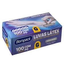 LUVA DE LÁTEX BOMPACK (COM PÓ)