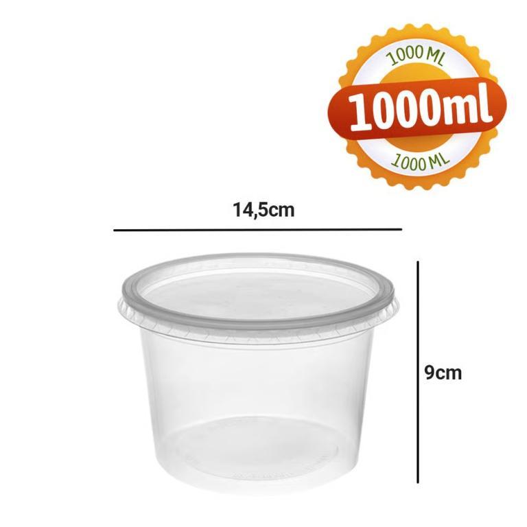 POTE PP REDONDO 1000ML - PCT