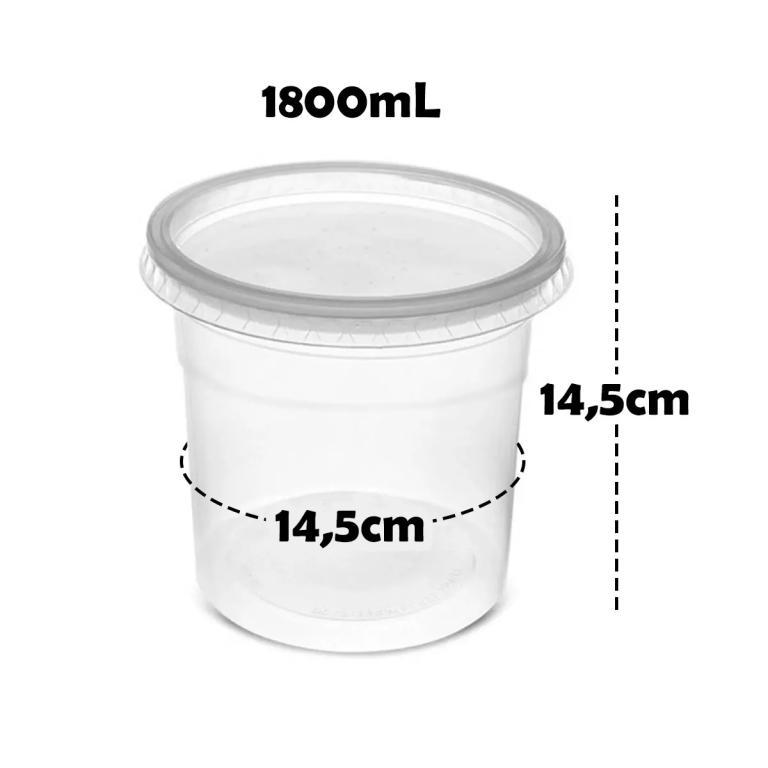 POTE PP REDONDO 1800ML - CX (12X15)