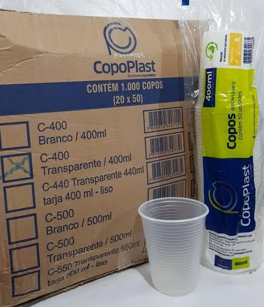 COPO PS COPOPLAST 400ML TRANSP. CX 20X50UN