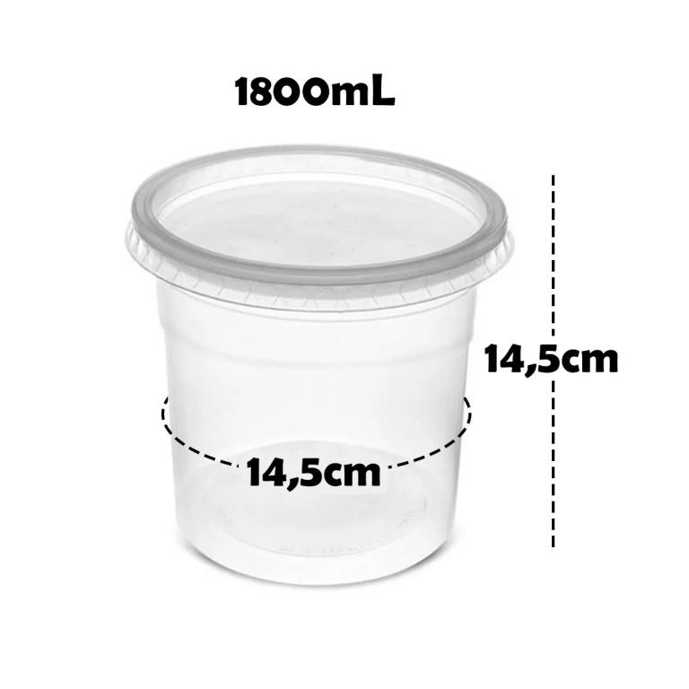 POTE PP REDONDO 1800ML - PCT