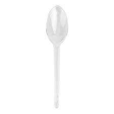 COLHER SOBREMESA BRANCA/CRISTAL - PCT