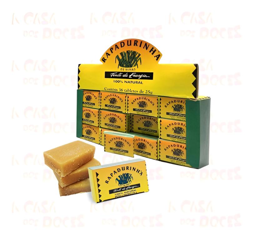 RAPADURINHA DE 25 GRS EMBALADA EM DISPLAY 1x36