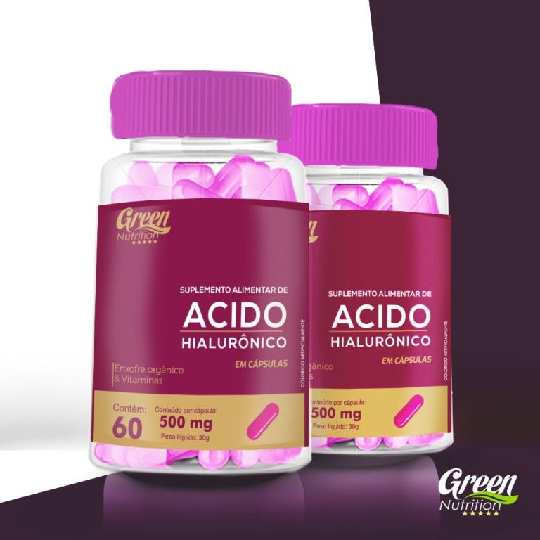 ACIDO HIALURONICO+VIT.C,E 500MG 60CAPS GREEN NUTRITION