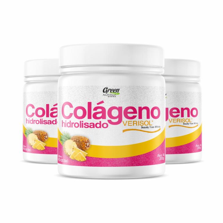 COLAGENO PLUS HIDROLISADO VERISOL ABACAXI 200G GREEN NUTRITION