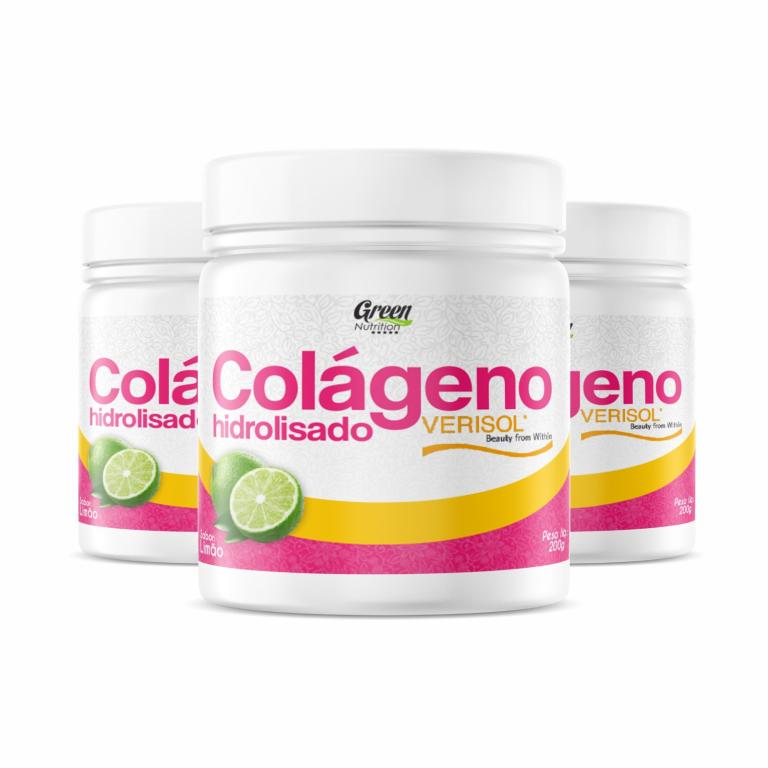 COLAGENO PLUS HIDROLISADO VERISOL LIMAO 200G GREEN NUTRITION