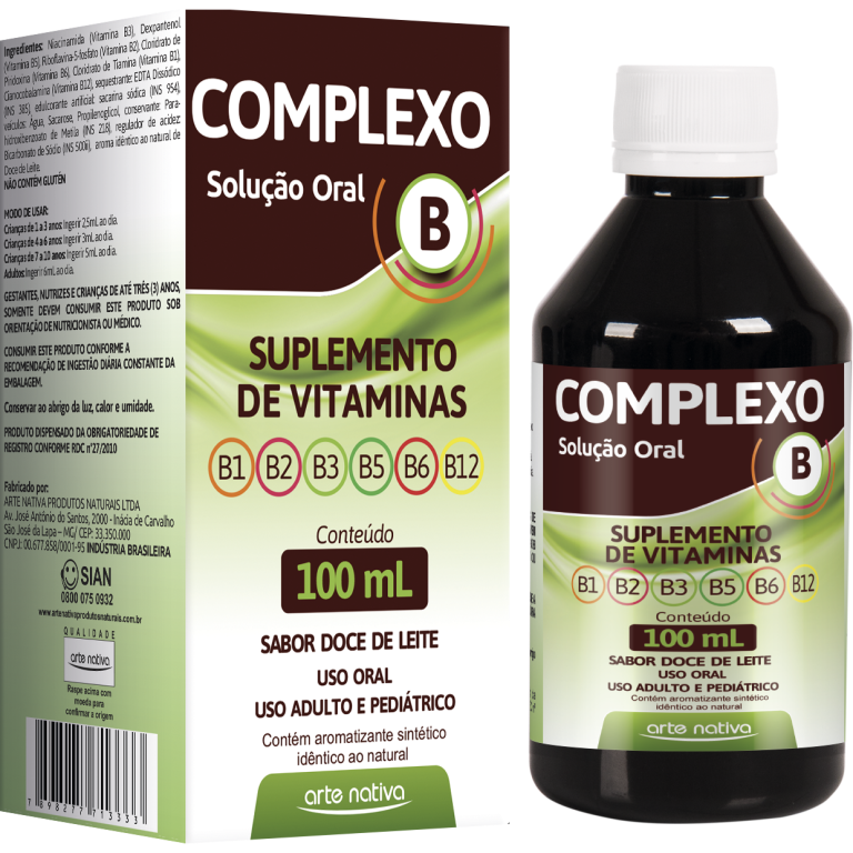 COMPLEXO B GTS 100ML ARTE NATIVA