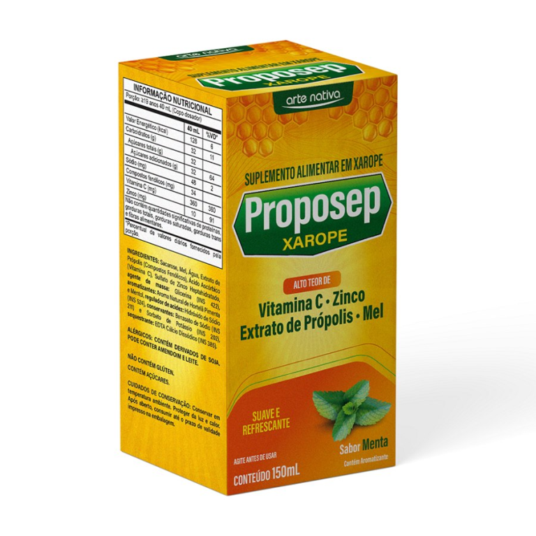 PROPOSEP XAROPE MEL, EXT.PROP.VIT.C E ZINCO SABOR MENTA 150ML ARTE NATIVA