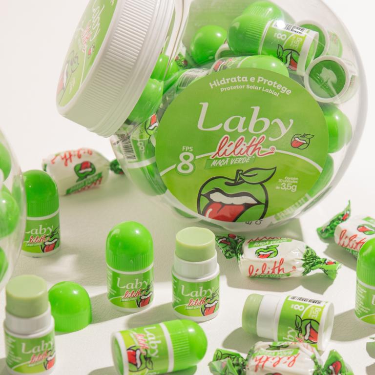 LABY LILITH PROTE. SOL LABIAL FPS8 MACA VERDE PUSH PULL 3,5g PT C/30 BRAVIR