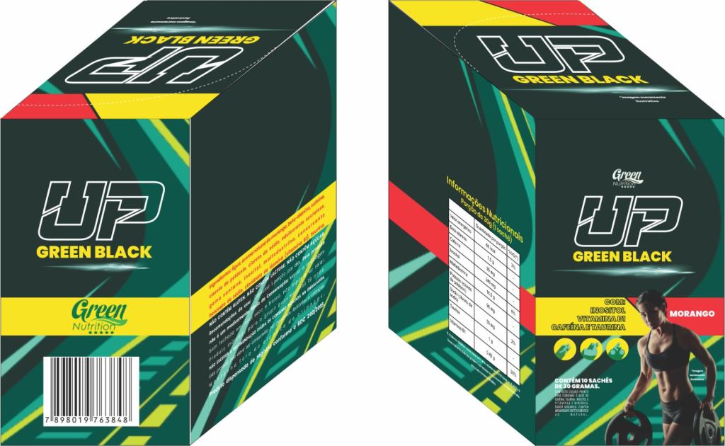 UP GREEN BLACK MORANGO 10X30G  GREEN NUTRITION