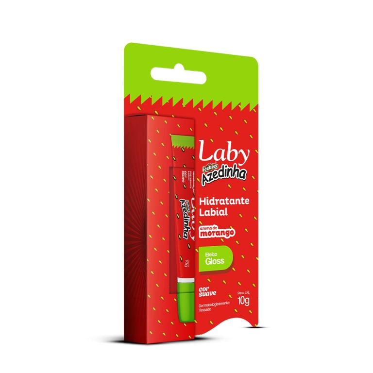LABY AZEDINHA PROTE. SOL LABIAL MORANGO PUSH PULL 10G C/1UN BRAVIR