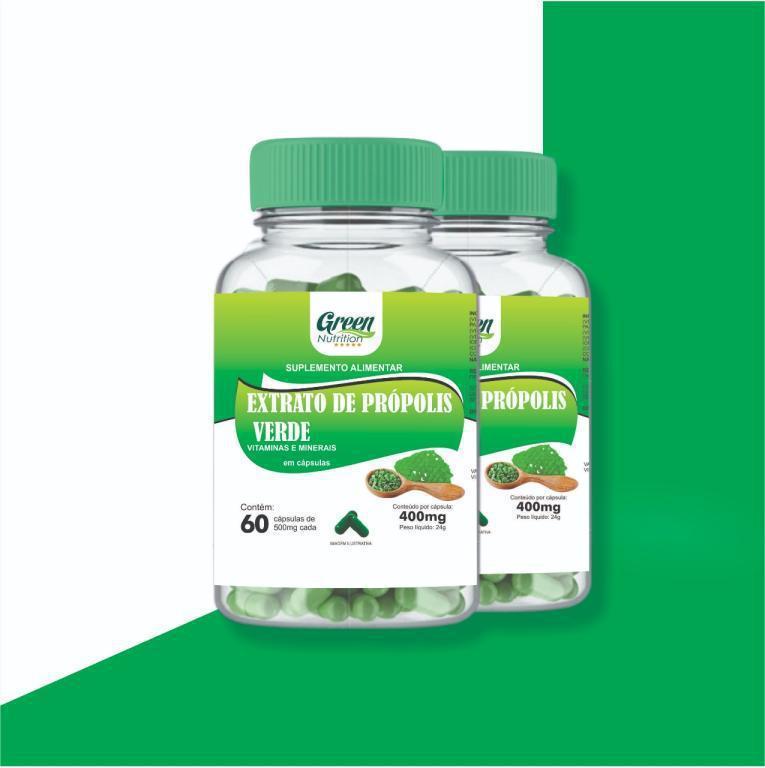 EXTRATO DE PROPOLIS VERDE,VIT. & MINERAIS 500MG 60CPS GREEN NUTRITION