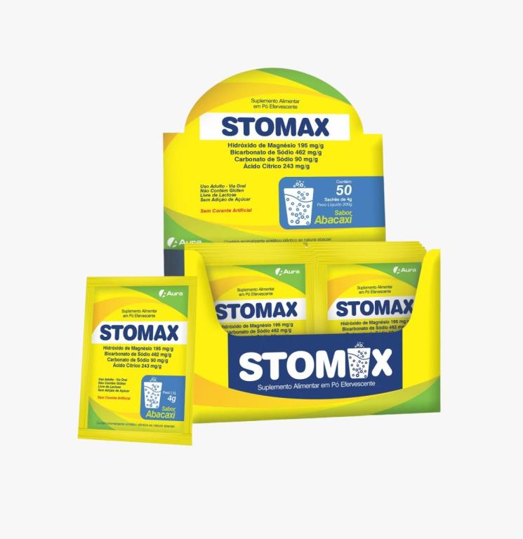 STOMAX ABACAXI 50 SACHES AURA