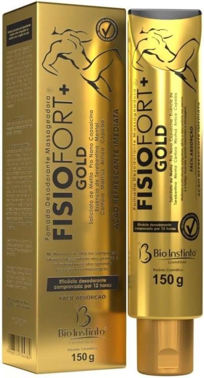 POMADA DESODORANTE MASSAGEADORA FISIOFORT+GOLD 150G BIO INSTINTO