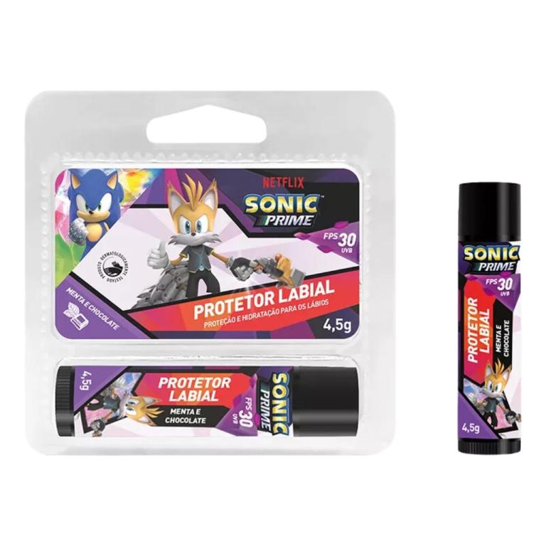 PROTETOR LABIAL FPS 30 4,5G TAILS NINE MENTA C CHOCOLATE SONIC