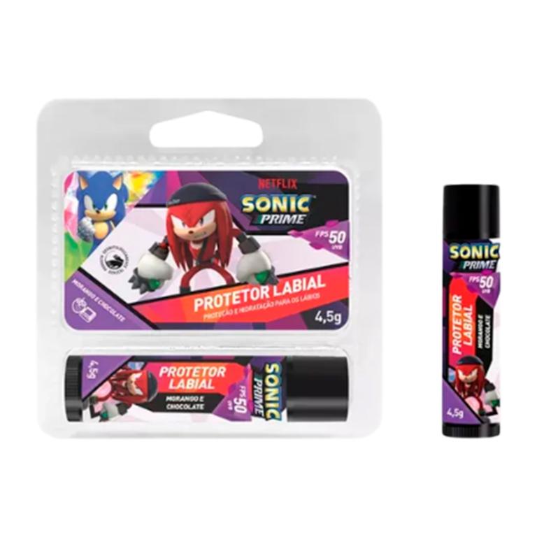 PROTETOR LABIAL FPS 50 4,5G MORANGO E CHOCOLATE KNUCKS SONIC