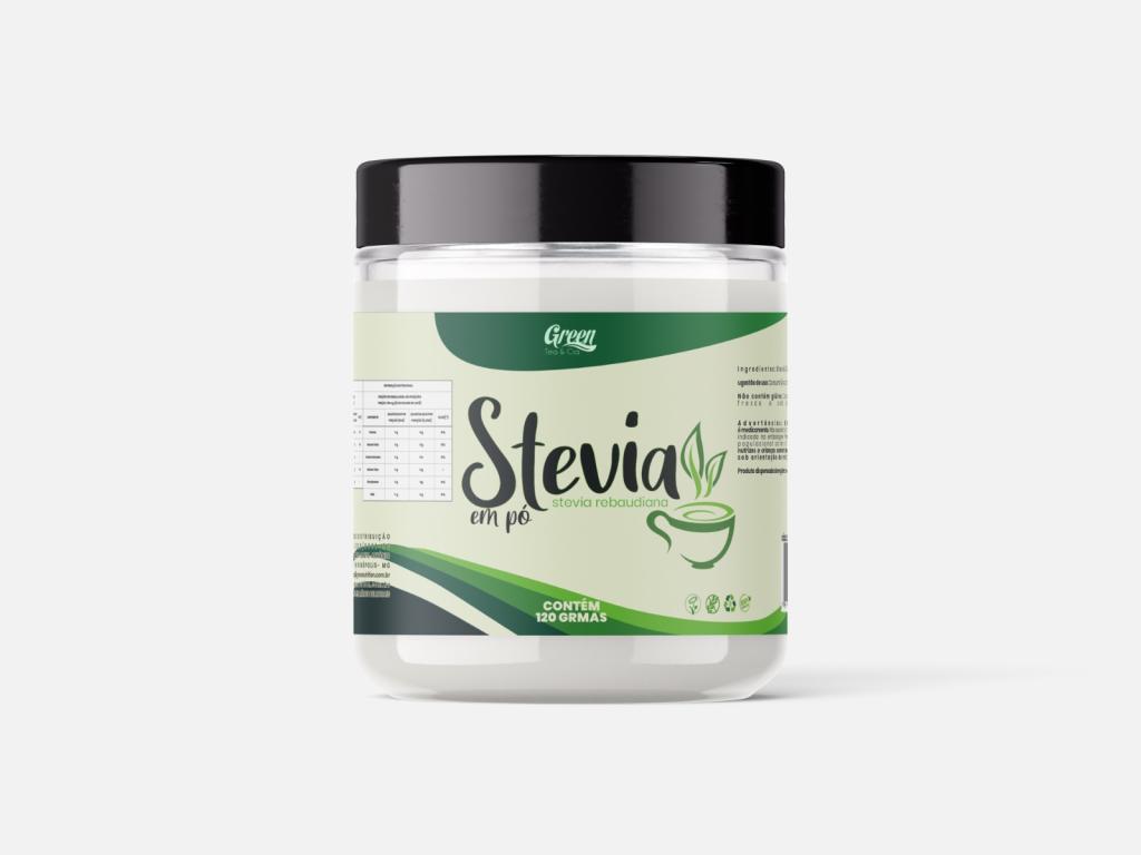 ADOCANTE STEVIA PO 120G GREEN TEA & CIA