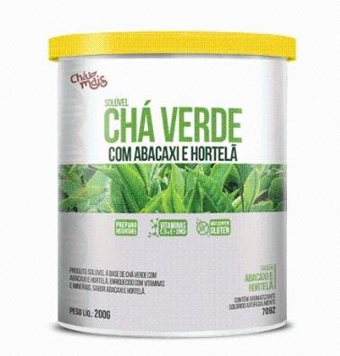 CHA VERDE SOLUVEL C/ABACAXI E HORTELA SEM ACUCAR 200G CHA MAIS