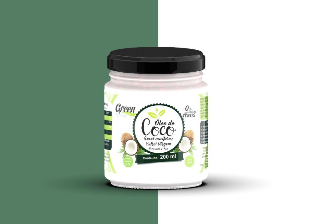 OLEO DE COCO EXTRA VIRGEM VD 200ML GREEN NUTRITION