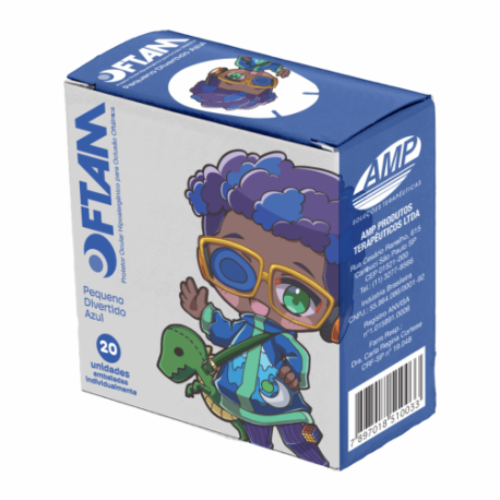 OFTAM PROTETOR OFTALMICO DIVERTIDO AZUL P C/20UN AMP
