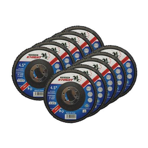 DISCO LIXA FLAP 115 G60 - MARROM: 4.5" AZULFORCE