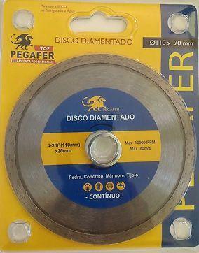 DISCO DIAMANTADO - CONTINUO - PEGAFER - 110X20