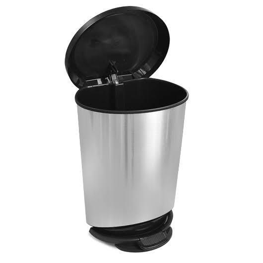 LIXEIRA C PEDAL PRETA 10L POS INDUSTRIA