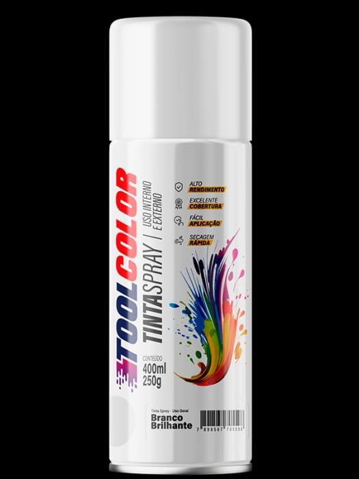 TINTA SPRAY 400ML TOOLCOLOR UG BRANCO BRILHANTE - Lote: A1810064 Validade: 31/10/2027