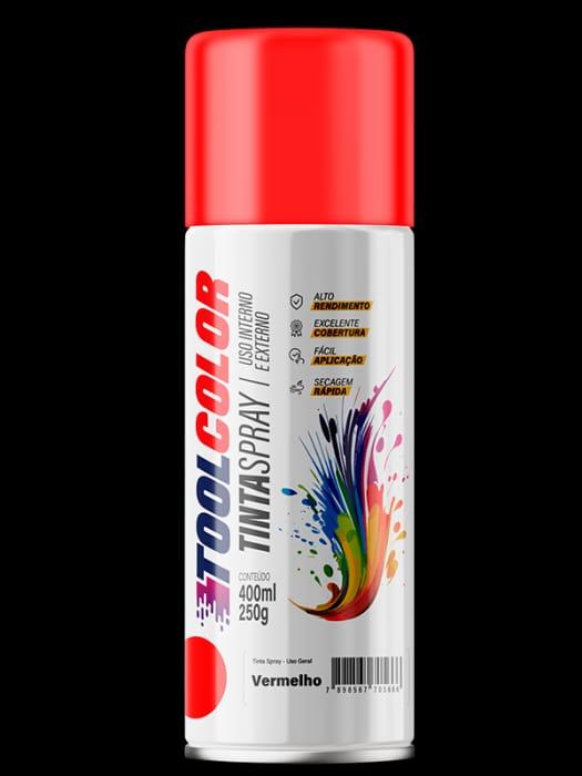 TINTA SPRAY 400ML TOOLCOLOR UG VERMELHO - Lote: A1810064 Validade: 31/10/2027