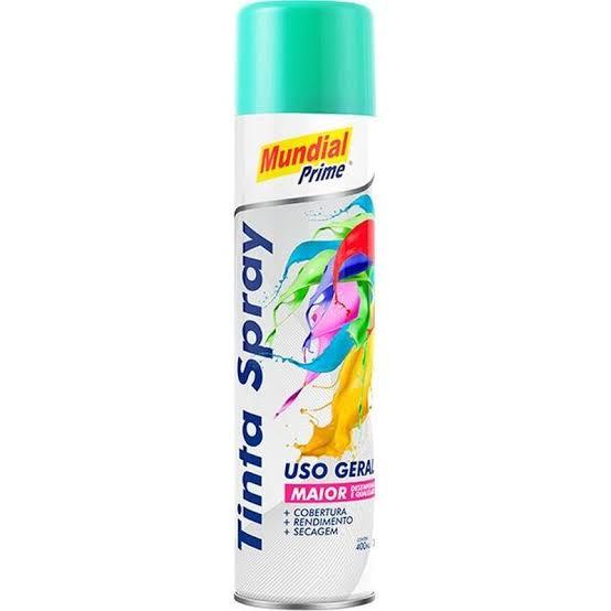 TINTA SPRAY 400ML MUNDIAL PRIME UG VERDE CLARO - Lote: 2411001524 Validade: 29/11/2027