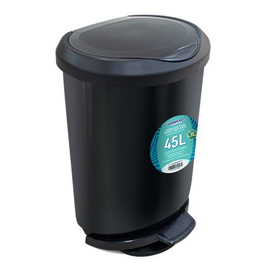 LIXEIRA C/ PEDAL 45 LT  PRETA