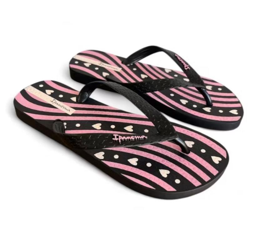 CHINELO IPANEMA HAPPY FEM PRETO/BEGE