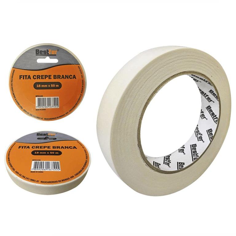 FITA CREPE BRANCA 18MMX50M