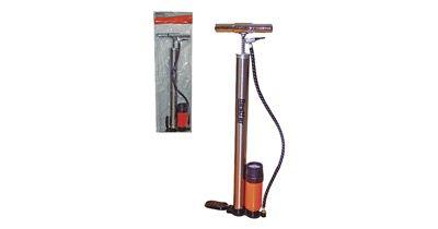 BOMBA DE BICICLETA C/MANOMETRO(PUNHO METAL) 58CM