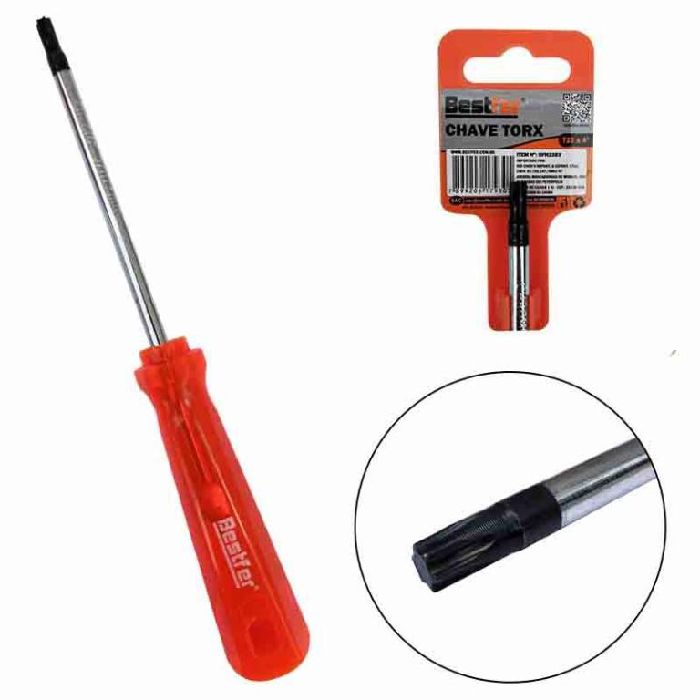 CHAVE TORX T30X4POL SEM GUIA