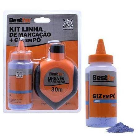 KIT LINHA DE MARCACAO (30M) + GIZ EM PO AZUL (110G)