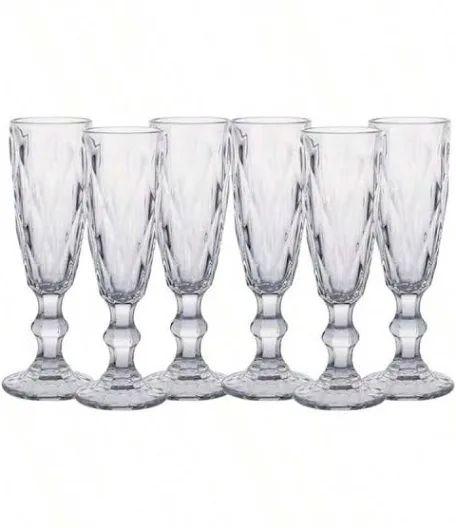 TAÇAS DIAMOND CHAMPAGNE 170 ML JG 06 PCS