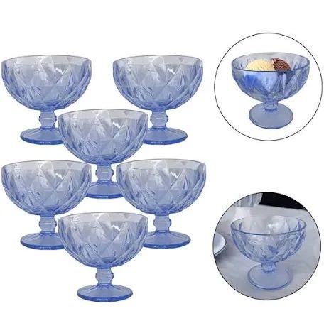 TAÇA COQUETEL AZUL 310ML 6 PÇS
