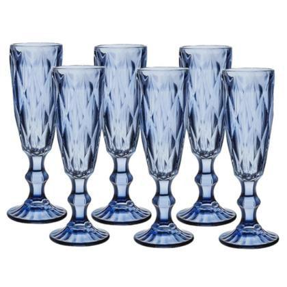 TAÇAS DIAMOND CHAMPAGNE  170ML JG 6 PÇS