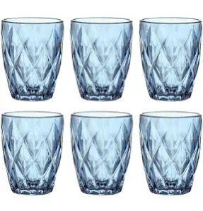 COPOS DIAMOND AZUL 280ML JG 6 PÇS