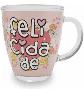 CANECA PERSONALISADA  FELICIDADE 380 ML