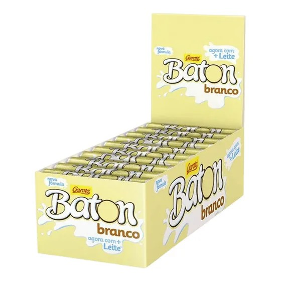 BATON GAROTO BRANCO C/30