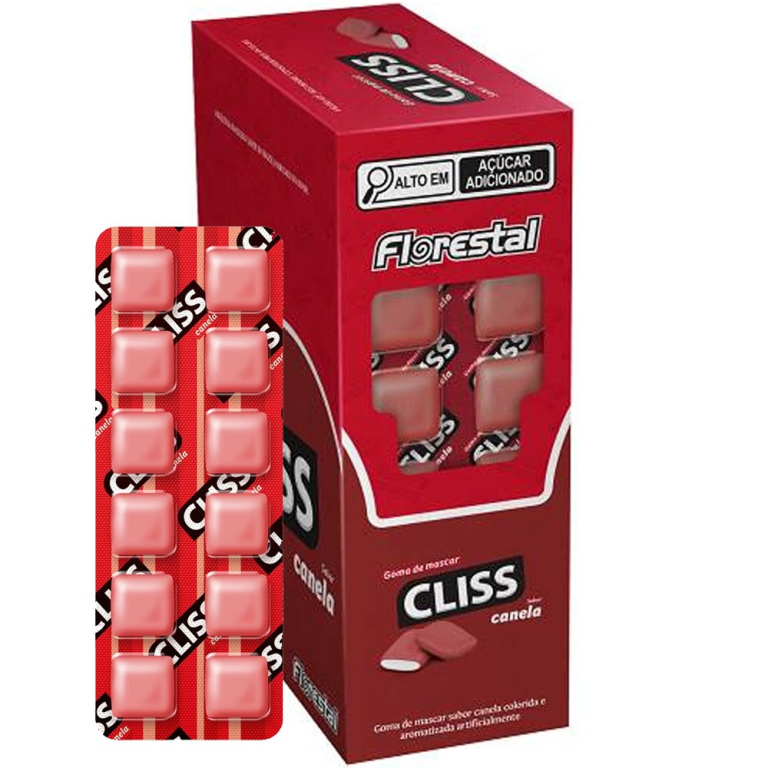 CHICLE CLISS CANELA CARTELA C/12