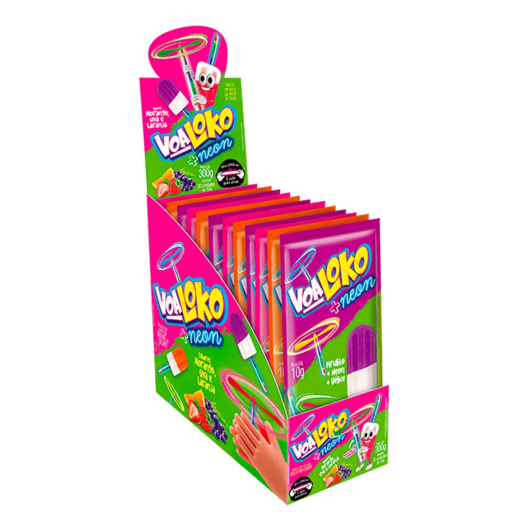 PIRULITO VOA LOKO NEON C/30