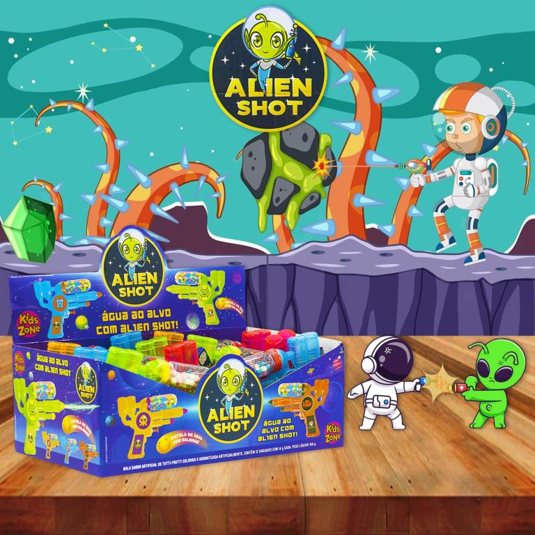 KIDS ALIEN SHOT LANÇADOR DE AGUA C/ PASTILHAS C/12 | multimix