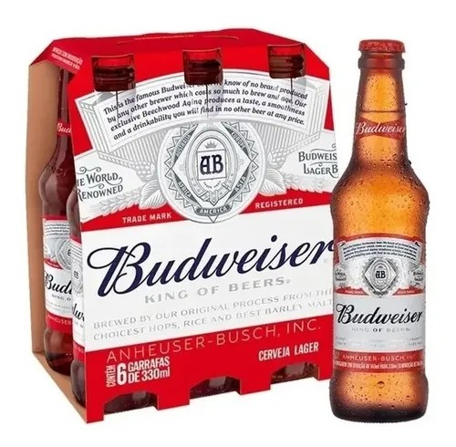 CERVEJA BUDWEISER LONG NECK 330ML C/6